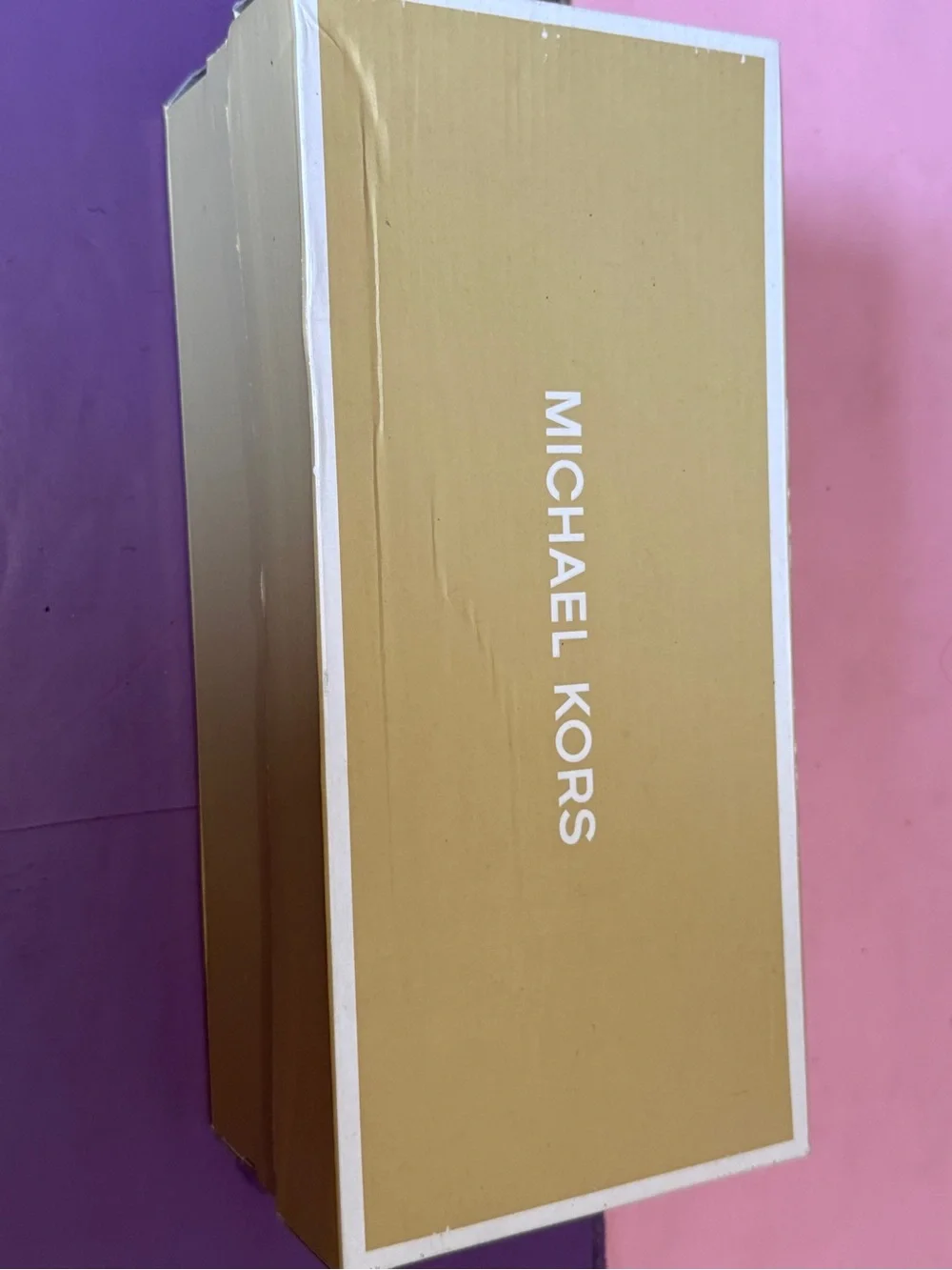 Michael Kors White Quilted MK Logo Slip-On Flats